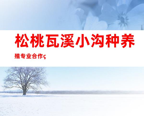 松桃瓦溪小沟种养殖专业合作社
